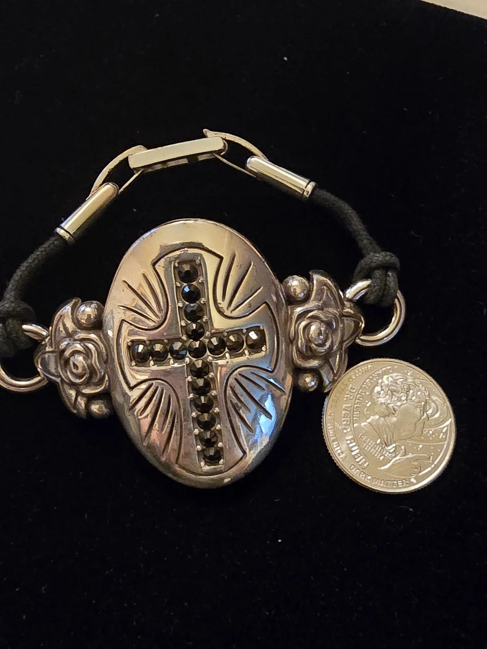 The Brighton Sacred Rose Large Cross Bracelet
